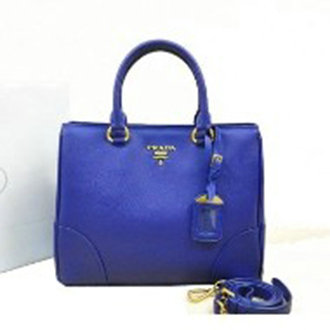 2014 Prada grainy calfskin tote bag BN2533 blue